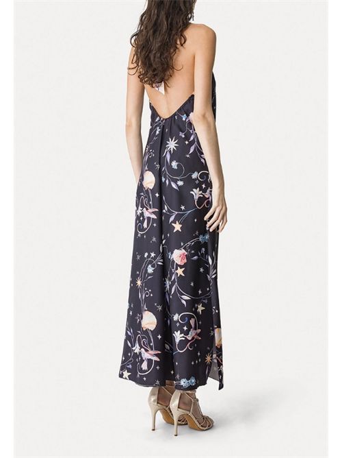 DELIVERANCE PRINT LONG ELEGANT DRESS FORTE_FORTE | 14923_my dressF49M.5020 midnight